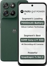 Motorola G67 Power 5G (Pantone Cilantro, 8GB RAM, 128GB Storage) | 6.7" FHD+ 120Hz LCD Display