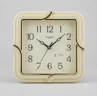 Premium Ivory & Gold Designer Square Wall Clock for Home & Office
