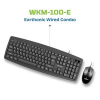Earthonic WKM-100-E Wired Keyboard & Mouse Combo | USB Plug & Play | Full-Size Keyboard