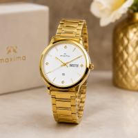 Maxima Men’s Luxury Gold-Plated Watch