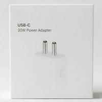 USB-C 20W Power Adapter Fast Wall Charger with Indian/Euro Type C Plug, compatible with Smartphones & Tablets, White.