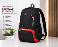 15L Black & Red Travel Backpack | Lightweight Water-Resistant Casual Daypack for Men & Women