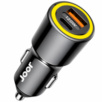 Joor J-VO417 12W Fast Car Charger with USB-A and Type-C