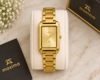 Maxima Men’s Luxury Gold-Plated Watch
