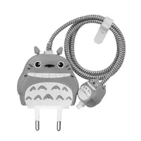 Cute Cartoon USB Data Cable Protector & Fast Charging Cable | USB to Type-C Cable | Grey
