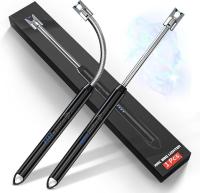 Electric Rechargeable Plasma Gas Lighter for Kitchen, Lighter for Gas Stove, Candles, Pooja, 1 Year Warranty, C-Type USB, Kitchen Tools, Multi Purpose - 360° Flexible & Windproof, Black