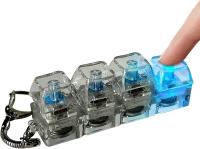 Mini Mechanical Keyboard Switch Keychain with LED Light | Clicky Fidget Keychain Toy