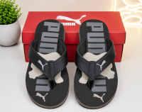 PUMA Men's Black Comfort Flip Flops | Lightweight Casual Daily Wear Slippers