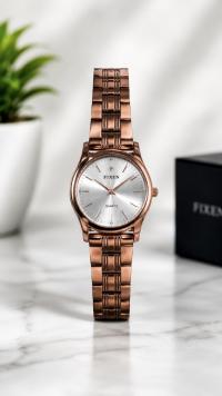 Luxury Rose Gold Stainless Steel Quartz Watch