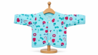 Light Blue Printed Full-Sleeve Baby Front-Open Shirt / Top, for 3 year baby