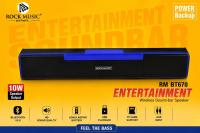 Rock Music RM-BT670 Wireless Bluetooth Soundbar Speaker | 10W HD Stereo Sound | USB, TF Card & AUX | Rechargeable Portable Speaker