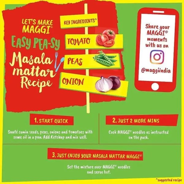 Maggi 2-Minute Masala Instant Noodles | Classic Masala Taste}