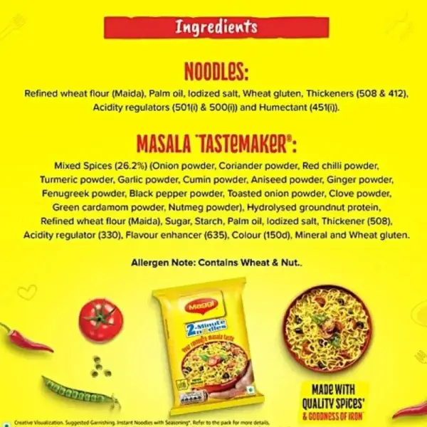 Maggi 2-Minute Masala Instant Noodles | Classic Masala Taste}