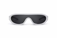 Premium White Wraparound Shield Sunglasses | UV Protection | Unisex Fashion Eyewear
