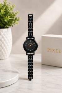Elegant Black Stainless Steel Watch
