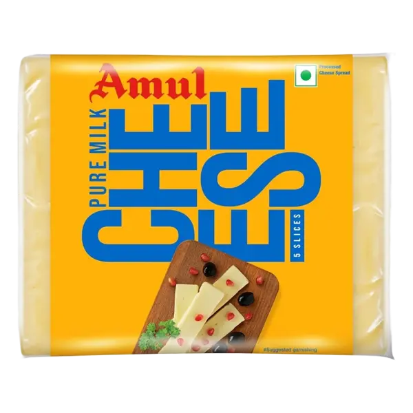 Amul Amul Pure Milk Cheese Slices 100g, 5pcs x 20g