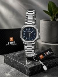 Fire Collection Men's Stainless Steel Analog Watch
