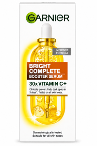 Garnier Bright Complete Booster Serum | 30x Vitamin C+ Face Serum | Reduces Dark Spots | Brightening Serum