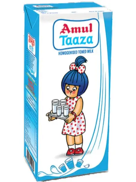 Amul Taaza Homogenised Toned Milk 200 ml