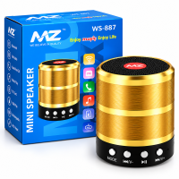 Portable Bluetooth Speaker with USB, TF Card & AUX – Gold & Black