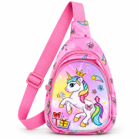Girls Unicorn Sling Bag | Cute Pink Unicorn Crossbody Bag with Adjustable Strap