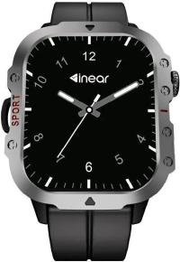inear INWATCH Smartwatch with 2.01 Inch HD Display, Bluetooth Calling, Metal Body Smartwatch (Black Strap, Compact)