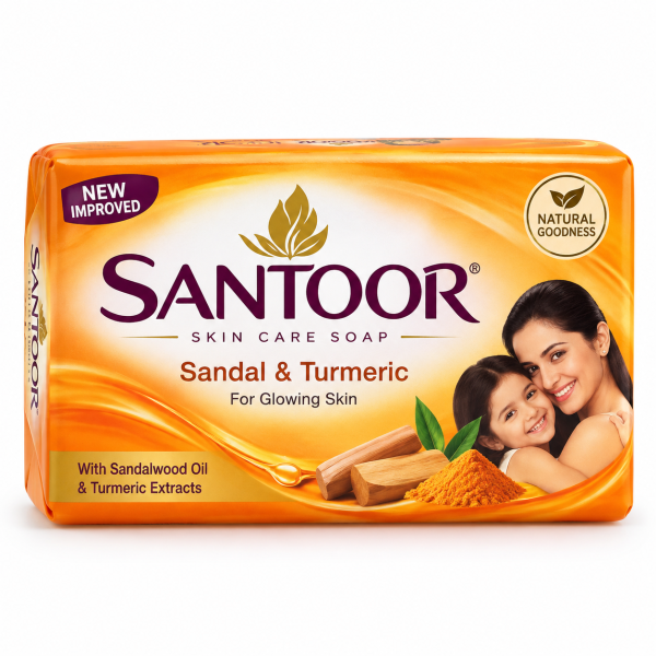 Santoor Sandal & Turmeric Soap – ₹10