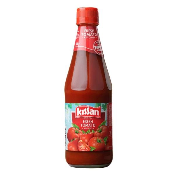 Kissan Fresh Tomato Ketchup Bottle, 500Gram