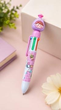 Cute Cartoon 6-in-1 Multicolor Ball Pen