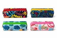 Printed Pencil Pouch with Zipper | Multipurpose Stationery Organizer Pouch | Pack of 4