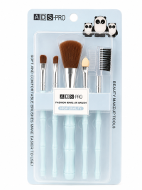 ADS-PRO 6 Pcs Makeup Brush Set – Soft Bristles with Eyebrow & Eyelash Tools
