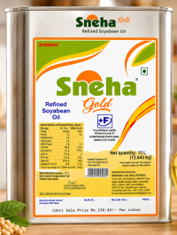 Sneha Gold Refined Soyabean Oil ​Pure, (15 lit)