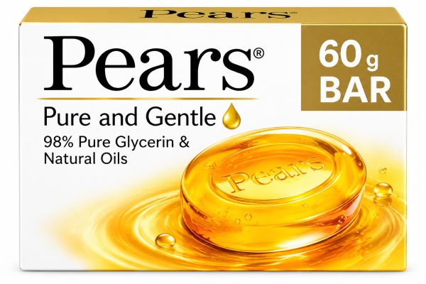 Pears Pure & Gentle Soap Bar | 98% Pure Glycerin & Natural Oils | 60 g