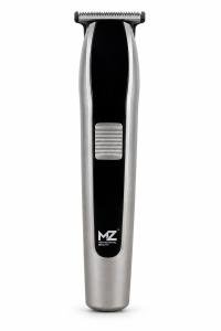 MZ Professional Beauty Cordless Hair & Beard Trimmer for Men | Stainless Steel T-Blade | USB Rechargeable | Precision Grooming Trimmer | Silver & Black
