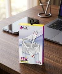 U&i 25W USB to Micro USB Fast Charging & Data Cable | High-Speed Sync Cable