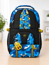 Yuvi Bags Blue Camouflage Print Casual & Sports Backpack / School Bag