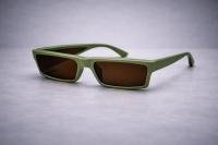 Premium Olive Green Rectangular Sunglasses for Men & Women