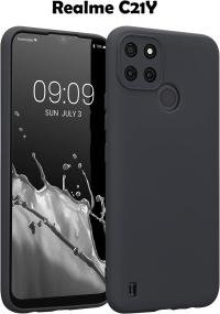 caseunik Back Cover for Realme C21Y (Black, Silicon)