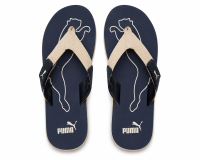 Puma Men's Navy Blue & Beige Comfort Flip Flops | Lightweight Casual Thong Slippers