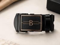 Premium Automatic Metal Belt Buckle for Men's Leather Belt | Kangaroo Logo | Auto Lock Pin Buckle