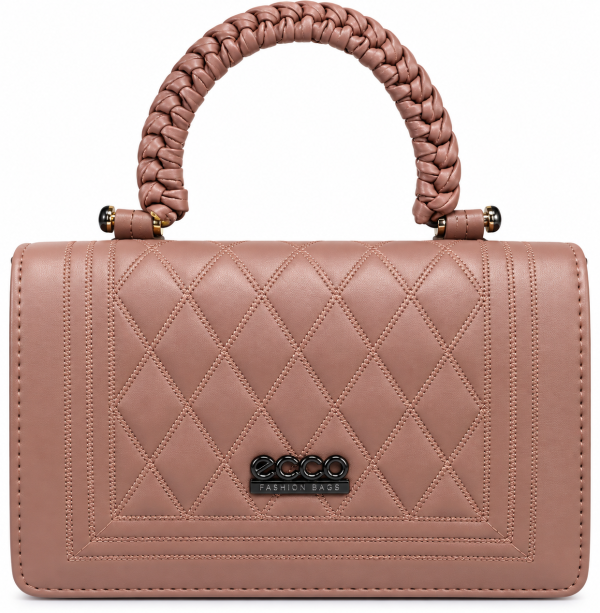 Women’s Premium Brown Quilted Handbag with Braided Handle | Stylish PU Leather Hand & Shoulder Bag