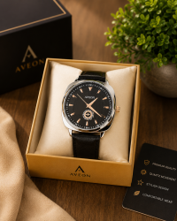 Aveon Premium Cushion-Case Quartz Watch