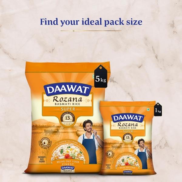 Daawat Rozana Super Basmati Rice 1Kg