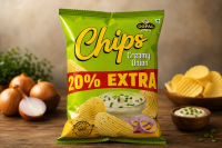 Gopal Chips Creamy Onion – Crunchy & Delicious Potato Wafers, 120g