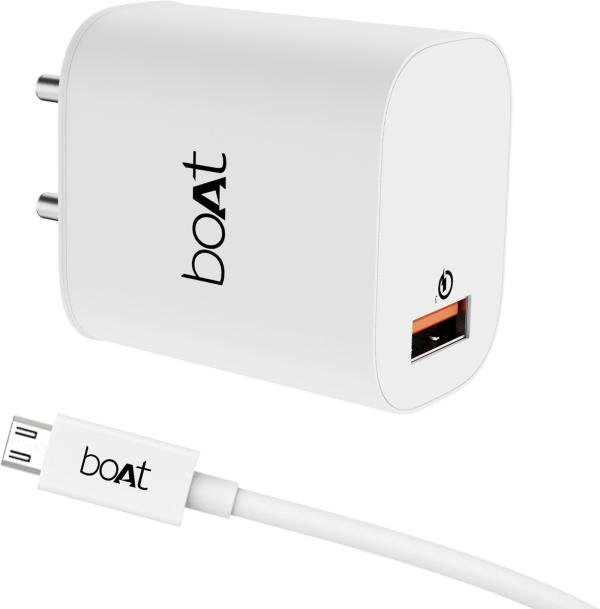 boAt Charger for Mobile  Detachable Cable (White, Cable Included)