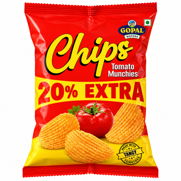 Gopal Chips Creamy Onion – Crunchy & Delicious Potato Wafers, 120g