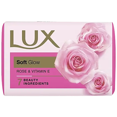 LUX Soft Glow Rose & Vitamin E Beauty Soap | 7 Beauty Ingredients  100g