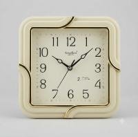 Premium Ivory & Gold Designer Square Wall Clock for Home & Office