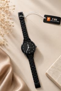 Elegant Black Stainless Steel Watch
