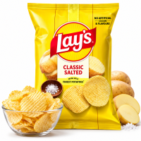 Lay’s Classic Salted Potato Chips – Crispy & Crunchy Snack  51g